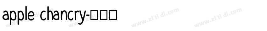 apple chancry字体转换